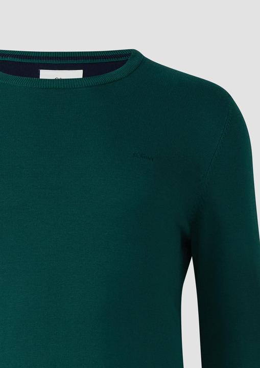 Actual product image s.Oliver Strickpullover Baumwollpullover mit Logo-Stickerei (XXL)