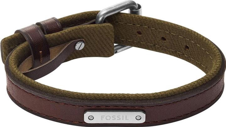 Produktbild Fossil Everett Armband (28 cm, Edelstahl, Leder)