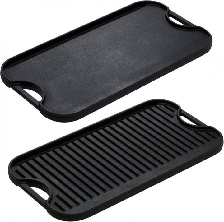 Actual product image Lodge Logic dubbelzijdige grillplaat 50,8 x 26,5 cm gietijzer zwart