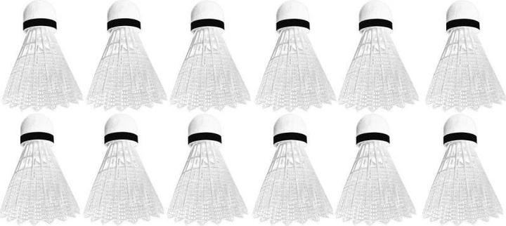 Actual product image FTM Badminton shuttle 12 pieces, white