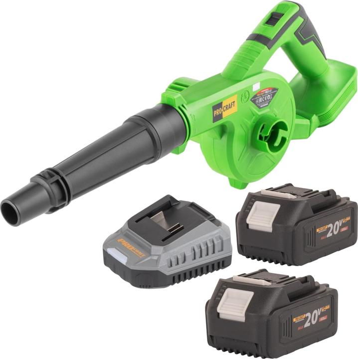 Produktbild Procraft PB22bb Akku Laubbläser 20 V + 2x Akku 4,0 Ah + Ladegerät (Akkubetrieb, Laubbläser)