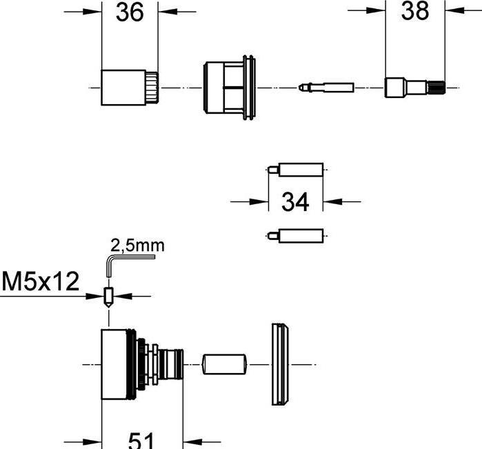 Produktbild Grohe Verlängerungsset 27,5mm, 1/2Zoll