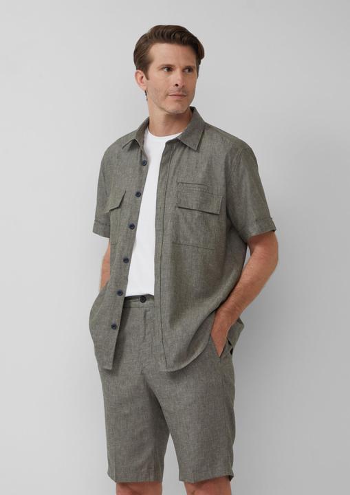 Immagine prodotto S.Oliver Hemd Regular Fit: Kurzarmhemd aus Leinenmix (XL)
