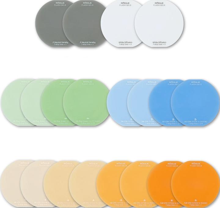 Rogue Round Flash Gels - Colour Correction Collection (RRFGELCC) (Flash colour filter)