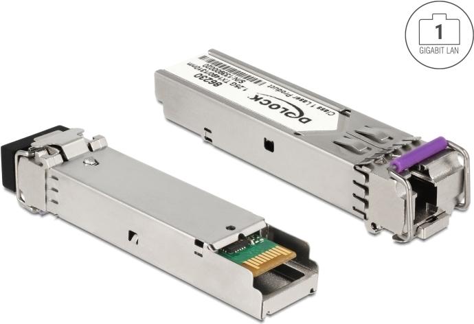 Produktbild Delock SFP Modul 1000Base-BX SM TX 1490 nm / RX 1310 nm (86230)