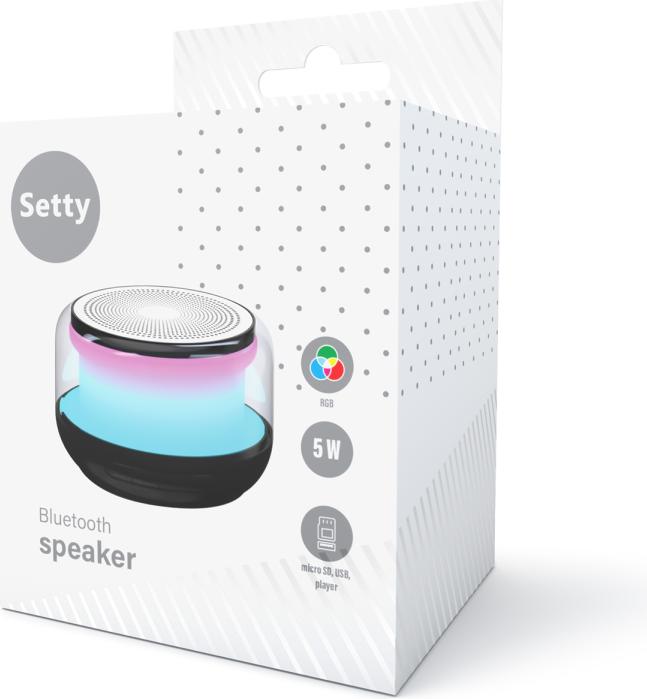 Actual product image Setty speaker round RGB GB-700 black (3 h)