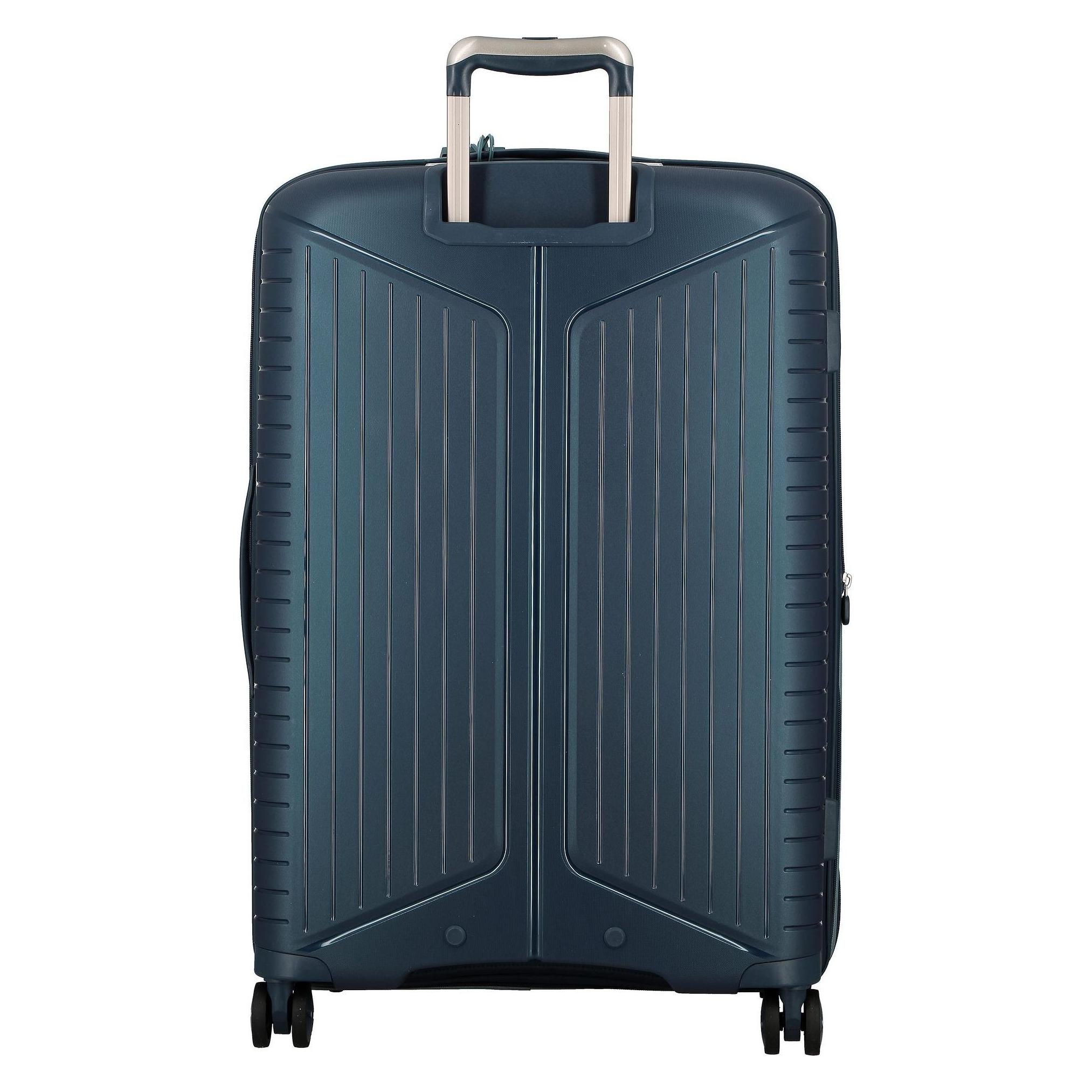 Jump, Koffer, Evae 4 Rollen Trolley 76 Cm Mit Dehnfalte, Blau, (108 l)