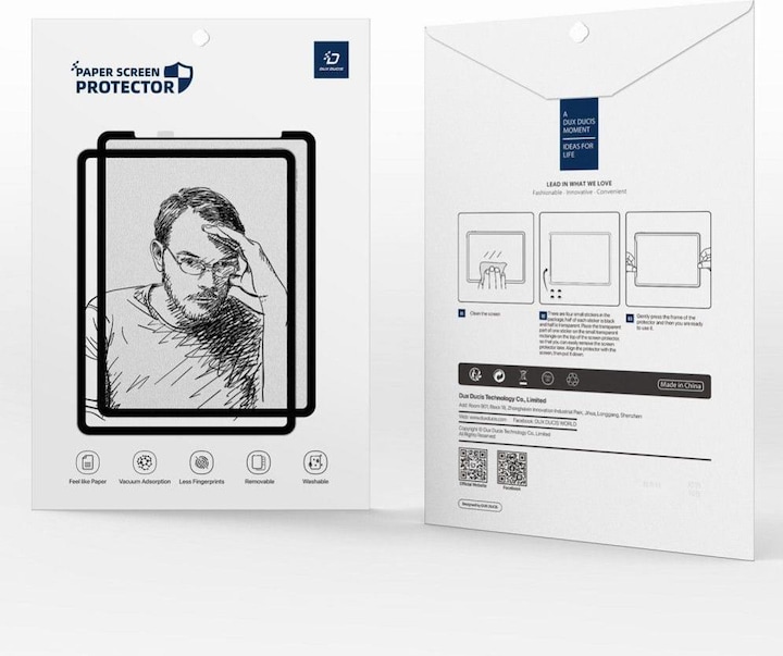 Produktbild Dux Ducis Naad Paperfeel Schutzfolie Tab S8/S7 - Schwarz (1 Stück, Galaxy Tab S9, Galaxy Tab S8, Galaxy Tab S7)