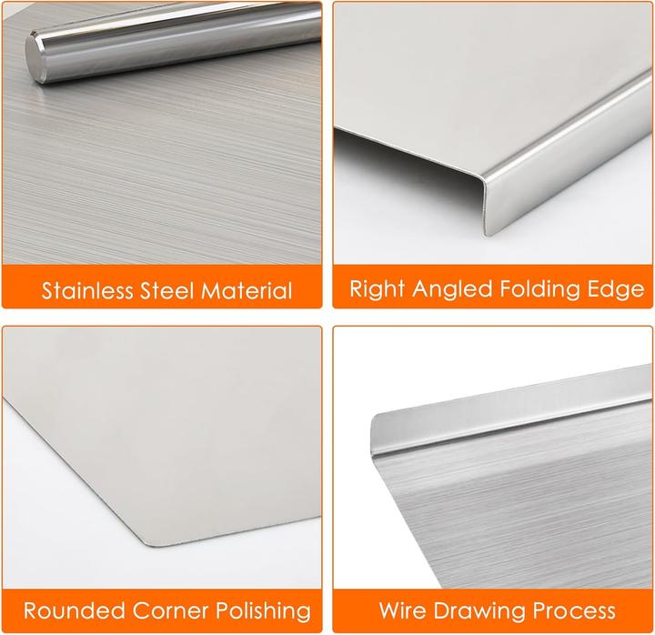 Immagine prodotto Focenat Edelstahl Schneidebrett mit Anschlagkante