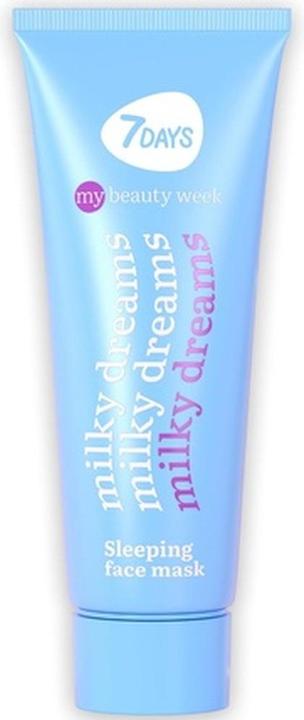 Immagine prodotto 7Days Maschera da notte per il viso con vitamina E, olio di mandorle e jojoba 80ml Sogni di Latte (80 ml)