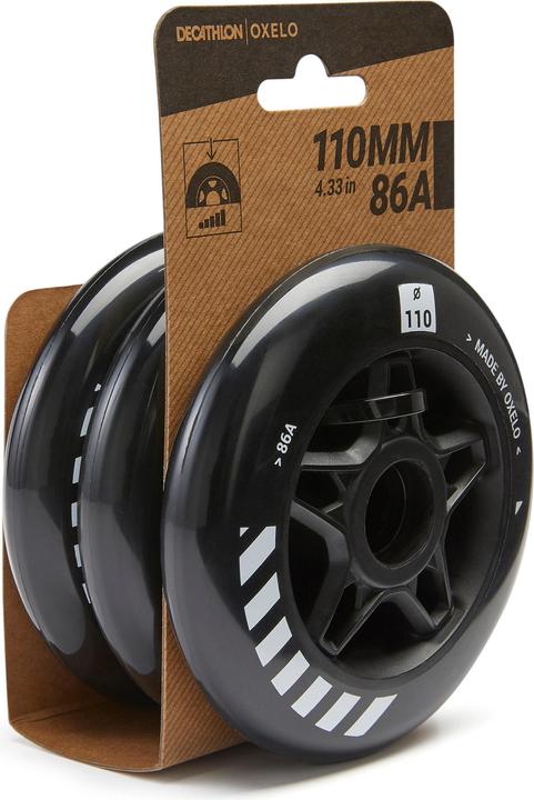 Image du produit Oxelo Roue de réglage 110 mm 86A Lot de 3 (110 mm, 86a)