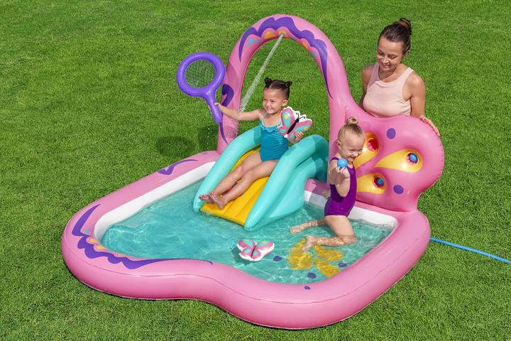 Actual product image Bestway Butterfly Wonder Kids Inflatable Water Play Center and Pool 1.80 m x 1.80 m x 1.17 m