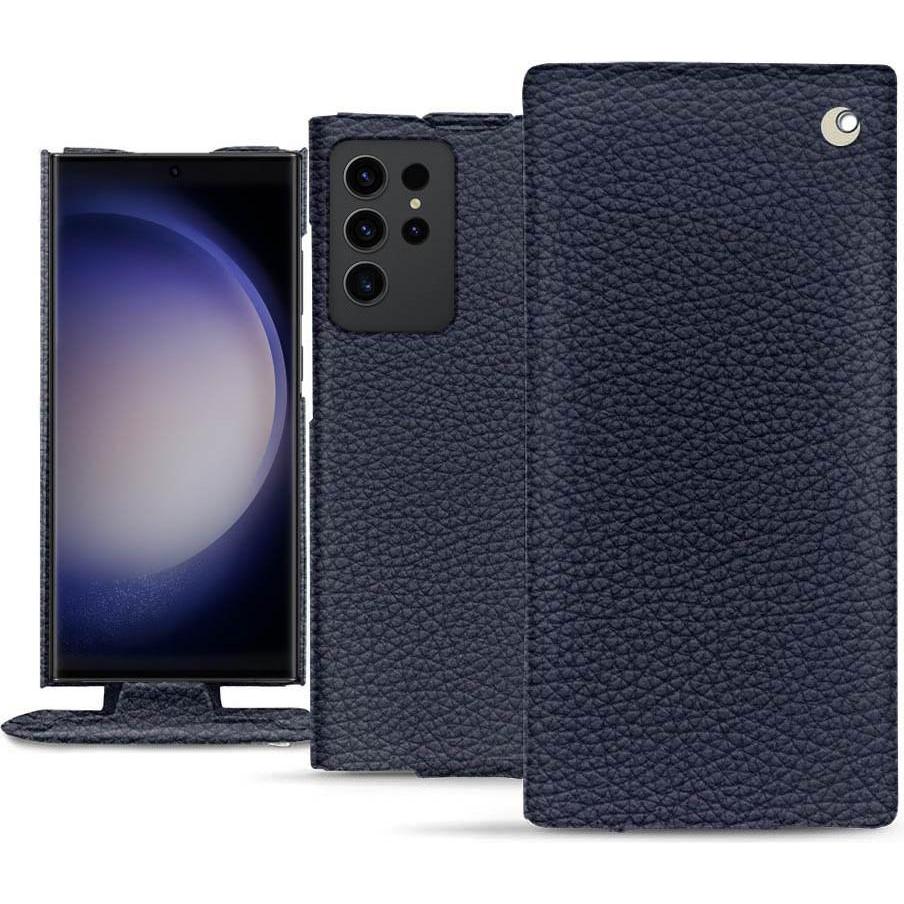 Noreve Lederschutzhülle vertikal (Samsung Galaxy S23 Ultra), Smartphone Hülle, Violett