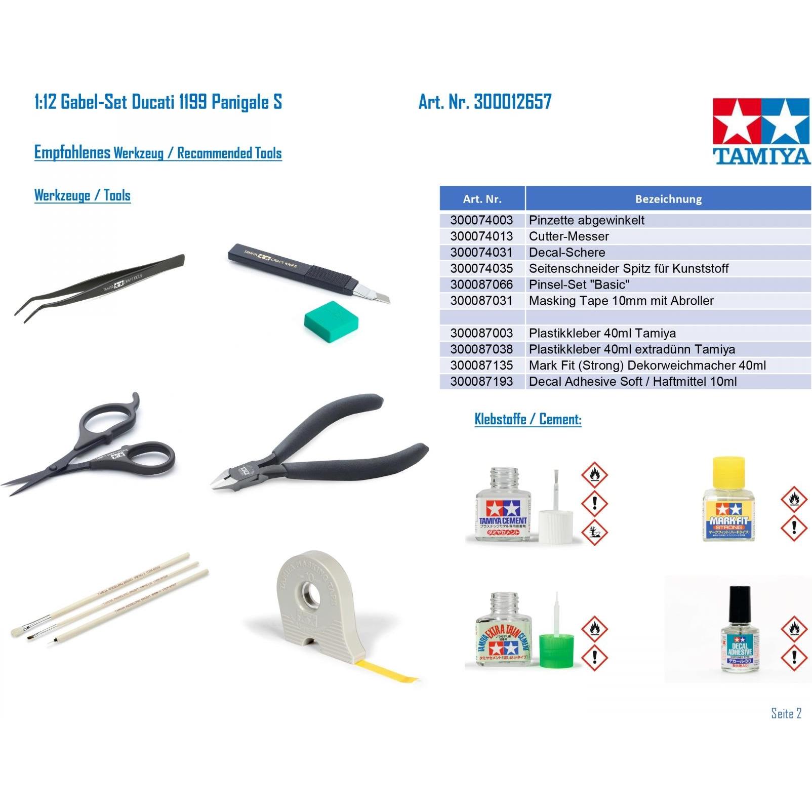 Thumbnail - Tamiya Ducati 1199 Panigale S Front Fork Set