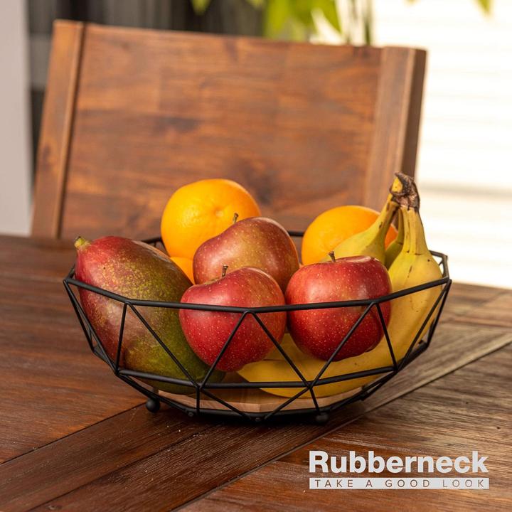 Produktbild Rubberneck Obstkorb mit Holzboden