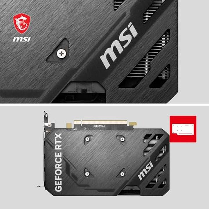 Actual product image MSI GeForce RTX 4060 Ti Ventus 2X Black 8G OC, 8192 MB GDDR6 (8 GB)