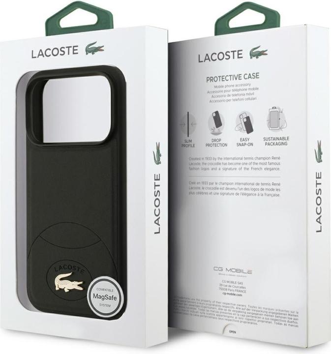 Produktbild Lacoste - Hardcase Bliss MagSafe (LCHMP17LPBLK) - iPhone 17 Pro - Black (Apple iPhone 17 Pro)