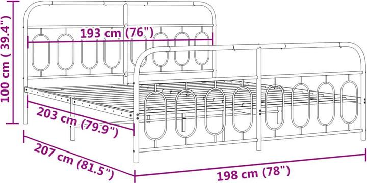 Image du produit vidaXL Bettgestell (193 x 203 cm)