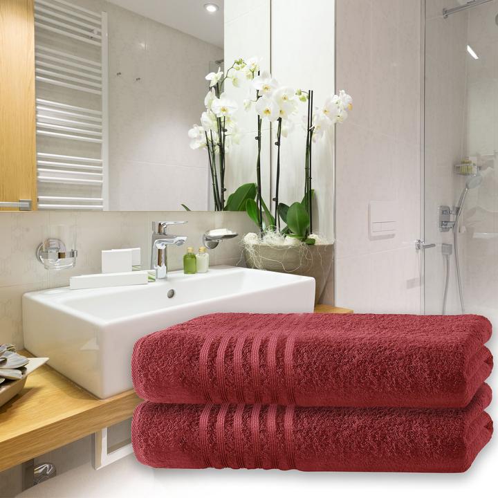 Image du produit Casativo Serviettes de bain coton luxueux, set de 2 pièces (100 x 150 cm)