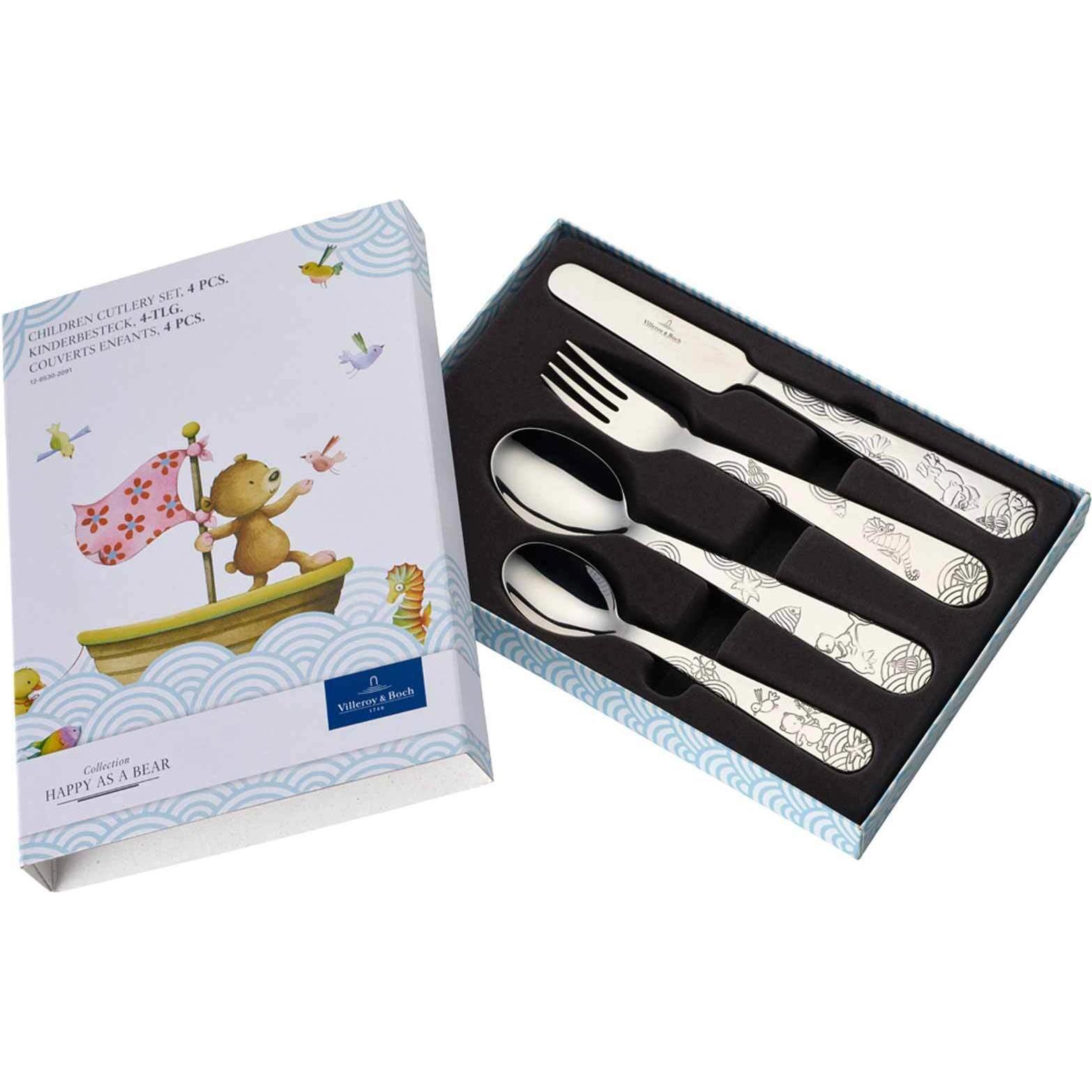 Thumbnail - Villeroy & Boch, Kindergeschirr + Kinderbesteck, Kinderbesteck 4tlg. Happy as a Bear