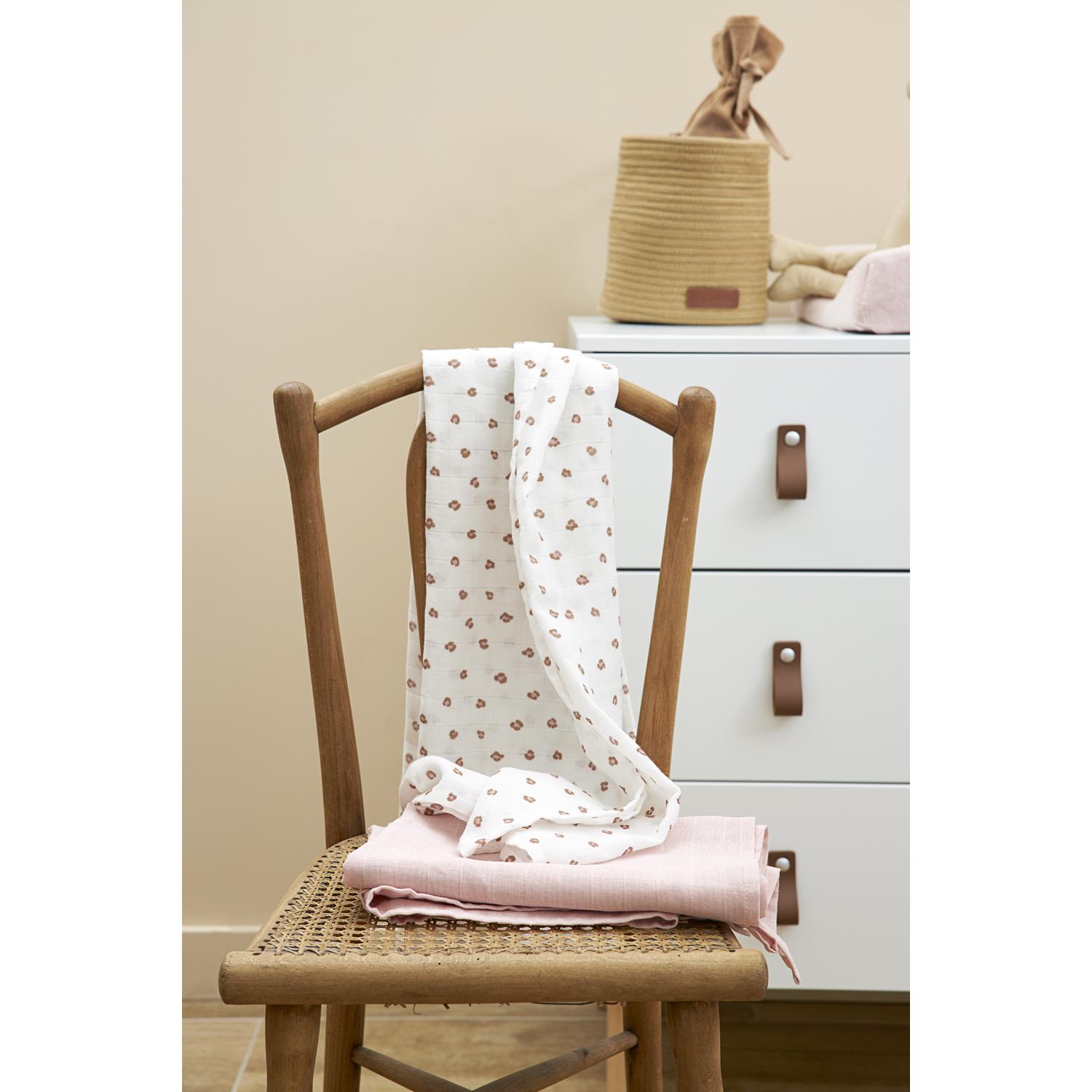 Thumbnail - Meyco, Pucktuch + Nuscheli, Musselin Swaddles (120 cm, 120 cm)