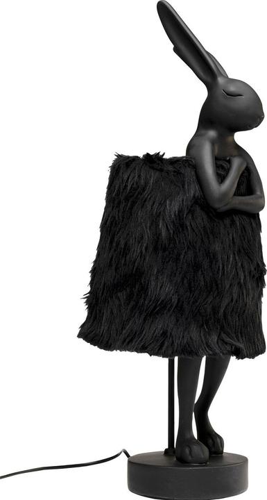 Produktbild Kare Design Tischleuchte Animal Rabbit Fur Schwarz/Gold 68cm (E14)