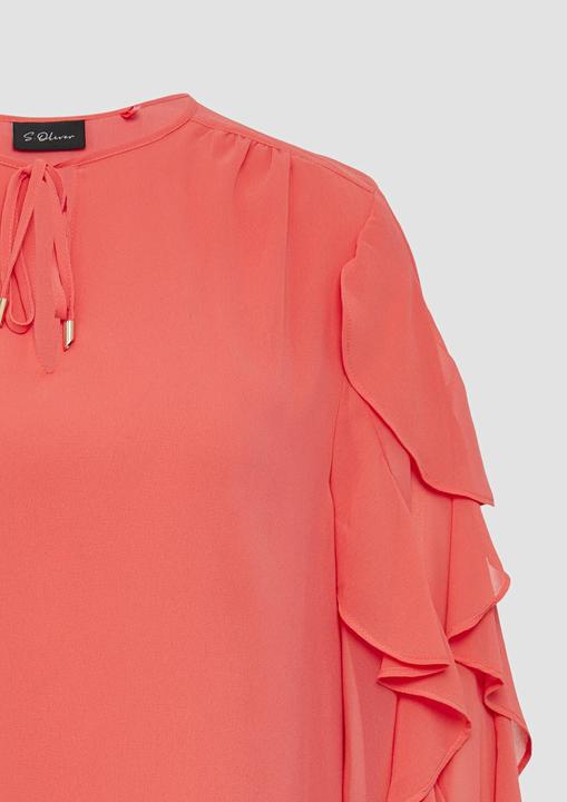 Actual product image S.Oliver Bluse Leichte Chiffonbluse mit Rüschenärmeln (48)