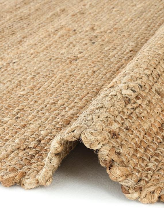 Produktbild Conceptum Hypnose Carl 100% JUTE Rectangular Oak|Beige Jute Underside Knitting Pattern Handmade Weaving (200 x 80 cm)