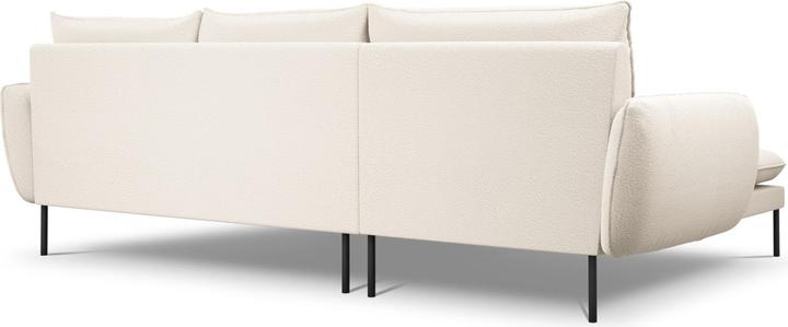 Actual product image Cosmopolitan Design Boucle Left Corner Sofa, "Vienna", 5 Seats, Beige, 255x170x95 Made in Europe (Corner sofa)