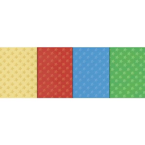 Thumbnail - Ursus, Bastelpapier, Alu-Sternchenfolie Polypackung 30x50cm VE=4 Rollen 4 Farben sortiert (1 x)