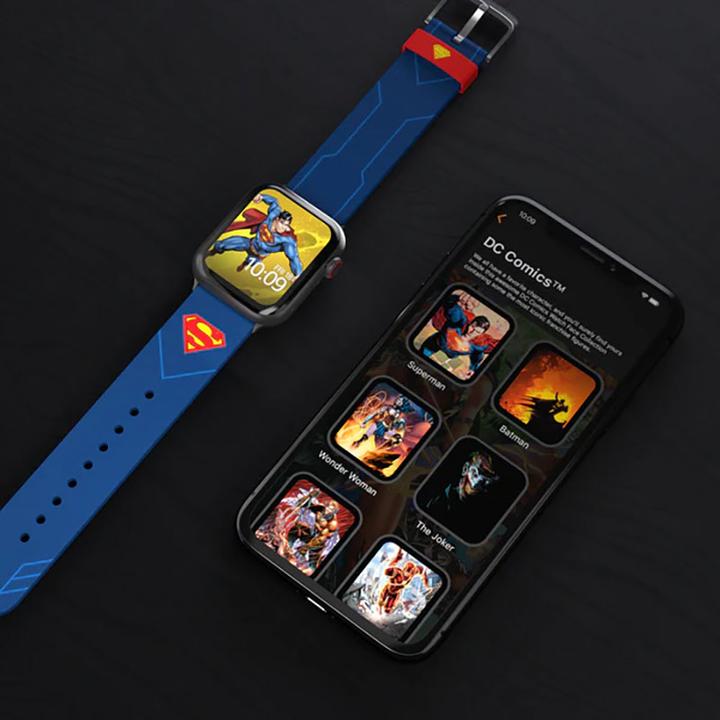 Image du produit Moby Fox Bracelet DC Smartwatch Logo Superman (22 mm, Acier inoxydable, Silicone)