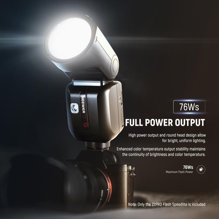 Immagine prodotto Neewer Z2PRO-S TTL Round Head Flash Speedlite With 3000mAh Lithium Battery (Attacco del flash, Sony)