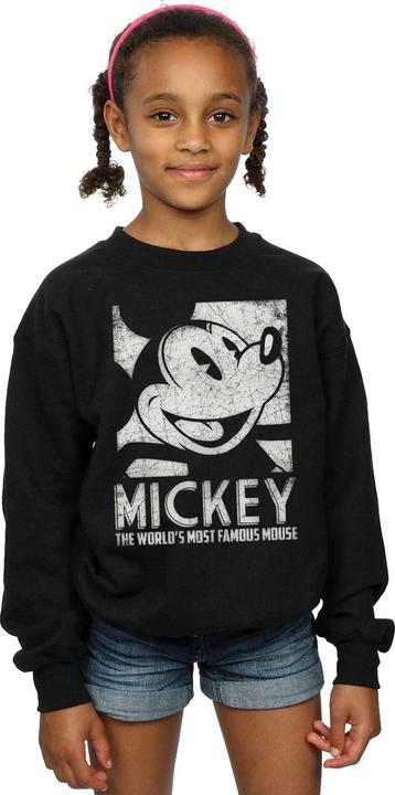 Actual product image Disney Girls Mickey Mouse Most Famous Sweatshirt (152, 158)