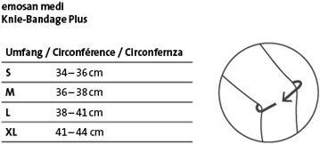 Immagine prodotto Emosan supporto per ginocchio medi Plus (M)