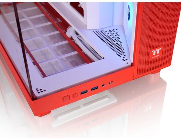 Actual product image Thermaltake View 380 XL TG ARGB Flaming Orange (ATX, mATX, Mini-ITX)