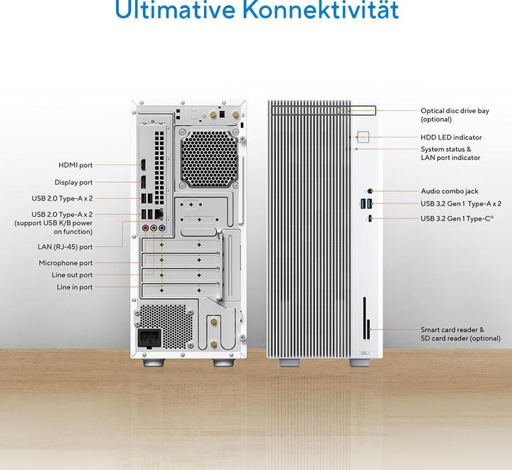 Produktbild ASUS ExpertCenter P5 (512 GB, 8 GB, Intel Core i3-1315U, Intel UHD Graphics)