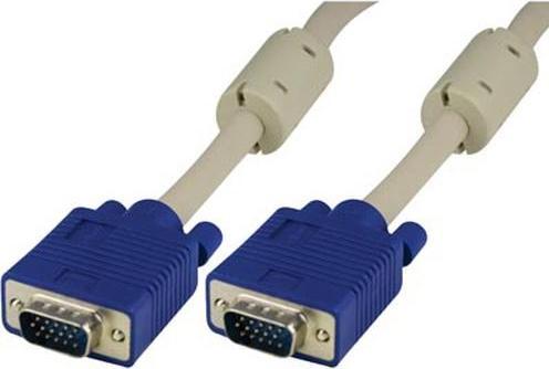 Actual product image Deltaco RGB HD15 VGA cable VGA (D-Sub) Blue, Grey (5 m, VGA)