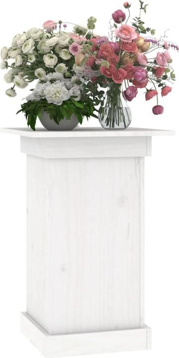 Actual product image vidaXL Blumenständer Weiss 40x40x60 cm Massivholz Kiefer,Farbe