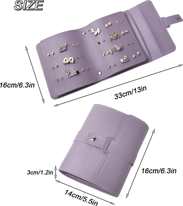 Actual product image Only-Bags.Store Ohrring-Aufbewahrung Ohrring-Ordner Kleines Buch Aufbewahrungstaschen