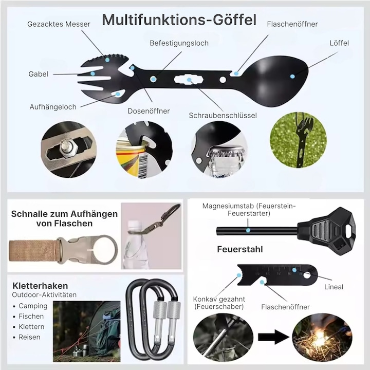 Produktbild Hermex 16in1 Outdoor-Survival-Box (16 Funktionen)