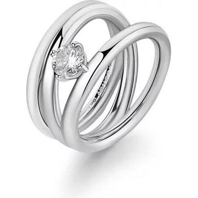 Brosway, Ring, - Solid steel ring with zircon Ribbon BBN45 - Circuit: 54 mm, (54)