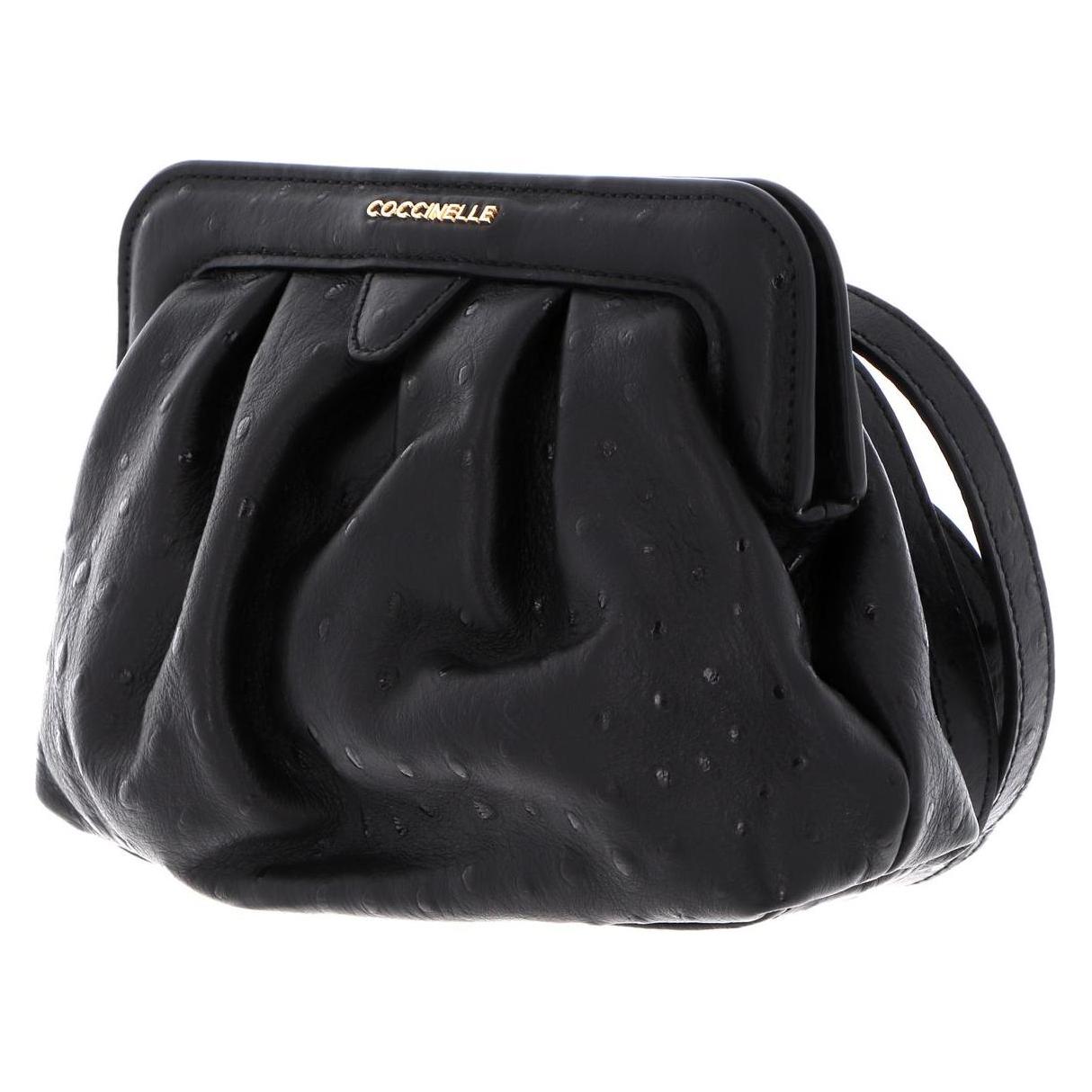 Coccinelle, Damen, Handtasche, Diletta Ostrich Mini Bag, Schwarz
