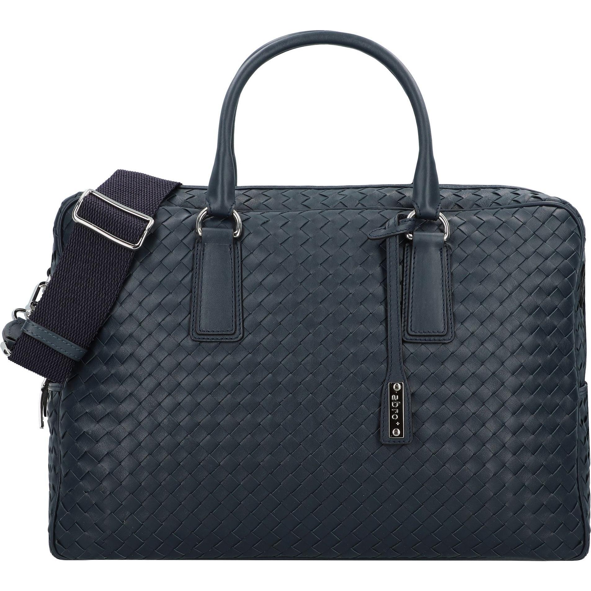 Abro, Handtasche, Lotus Handtasche Leder 40.5 cm, Blau