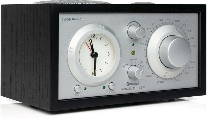 Actual product image Tivoli Audio Audio - ModelThreeBluetoothw/USB - Wekkerradio - Zilver/Zwart (AM, FM, Bluetooth)