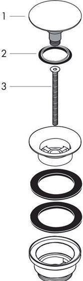 Actual product image hansgrohe Ablaufgarnitur Push-Open für Waschtisch- und Bidetmischer