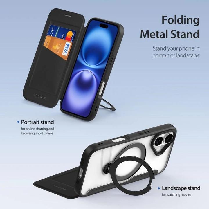 Produktbild Dux Ducis Skin X Pro 360° Ring Stand Series Lederhülle (Apple iPhone 17)