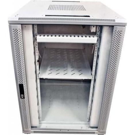 Allnet 19"Schrank 22HE B800/T1200mm GlastA r Lichtgrau SNB-Serie (ALL-SNB81222BDGrau) (10.86 HE, 19 Zoll Rack), Serversc...