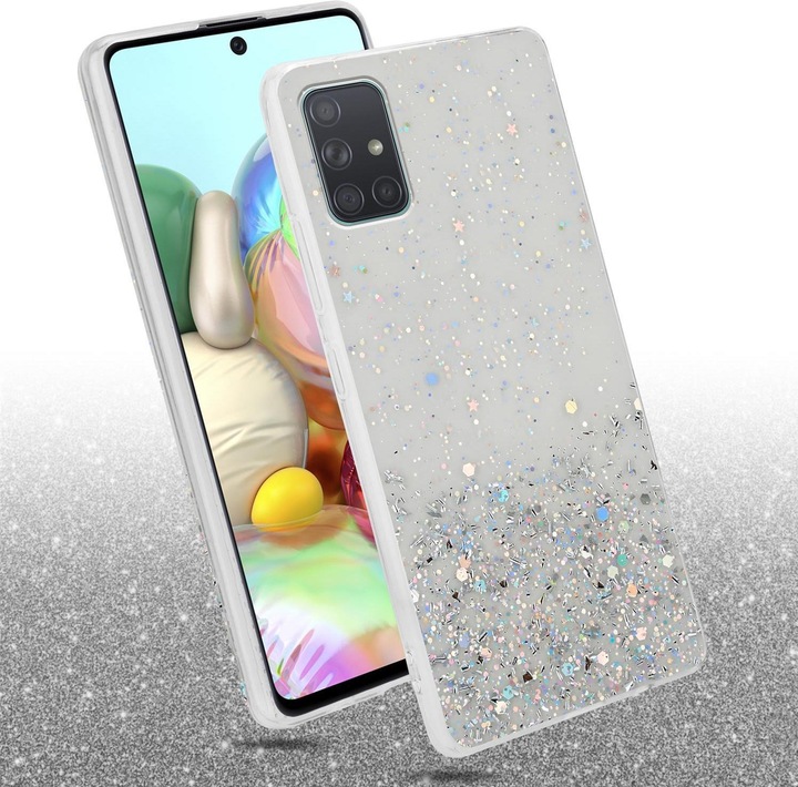 Actual product image Cadorabo TPU cover sparkling glitter (Samsung Galaxy A71)