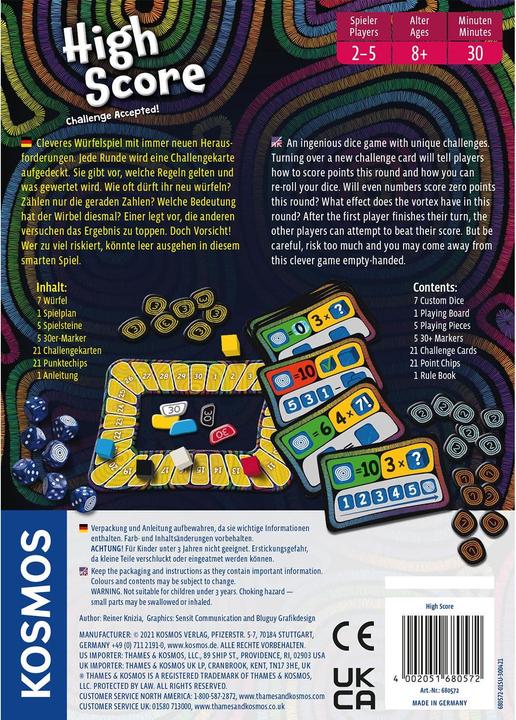 Produktbild Kosmos High Score (Englisch, Deutsch)