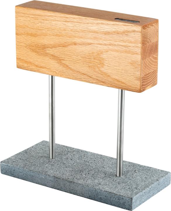 Laguiole Magnetisch Messerblock Eichen auf Natursteinfuss